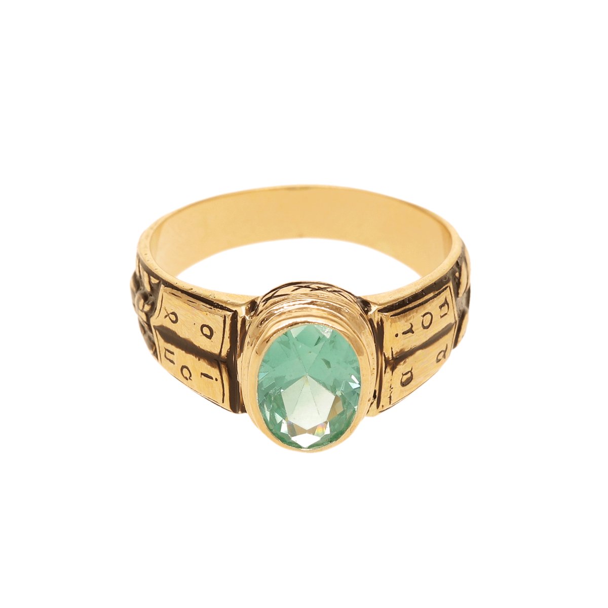 Anel de Curso de Educação em Ouro 19kl com Topazio (T13) - Loja do Ouro