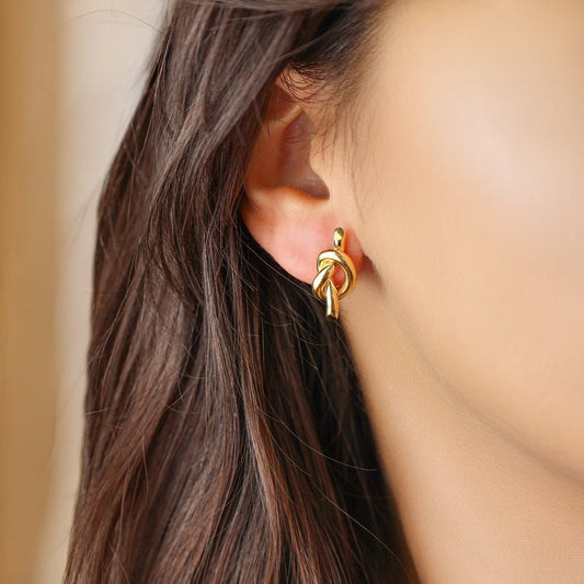 Brincos Nó em Ouro 19kl - Loja do Ouro