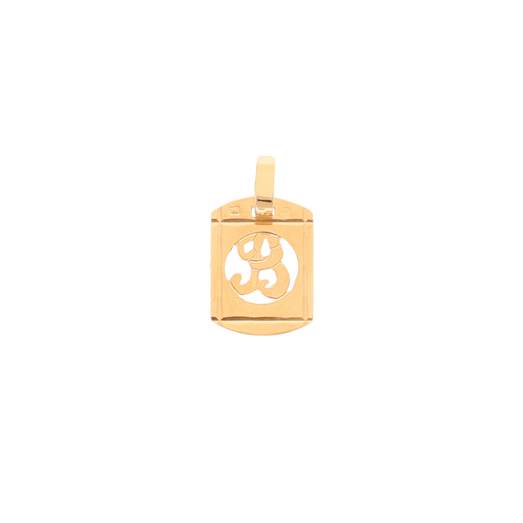 Medalha em Ouro 19kl com Letra B (1.4cm)