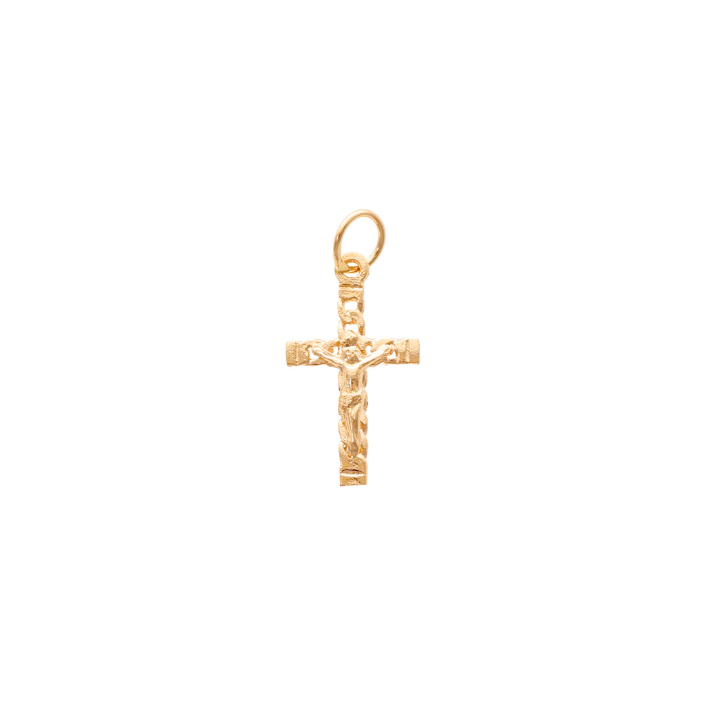 Crucifixo em Ouro 19kl com Efeito Corrente (1.7cm)