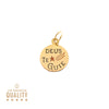 Medalha Redonda "Deus te Guie" em Ouro 19kl (1.1cm)