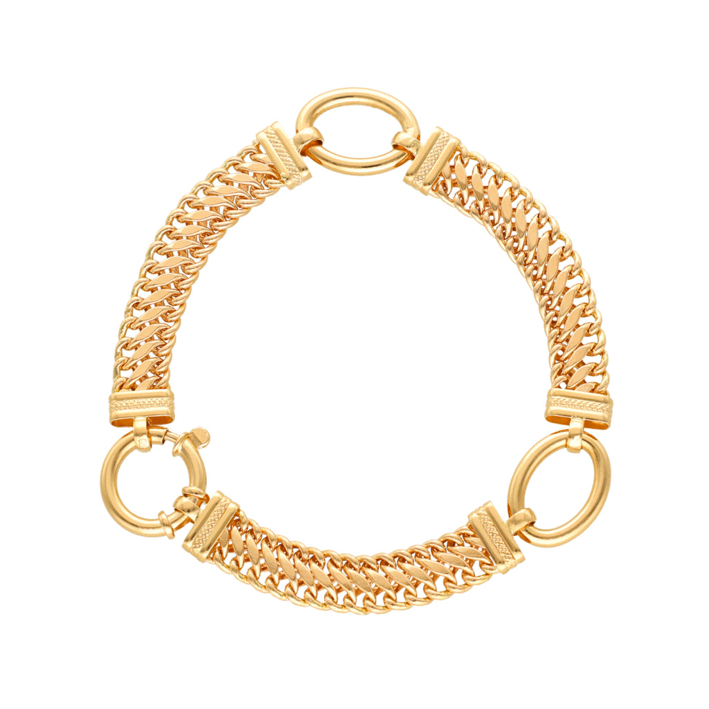 Pulseira Madame Elise em Ouro 19kl (18cm)