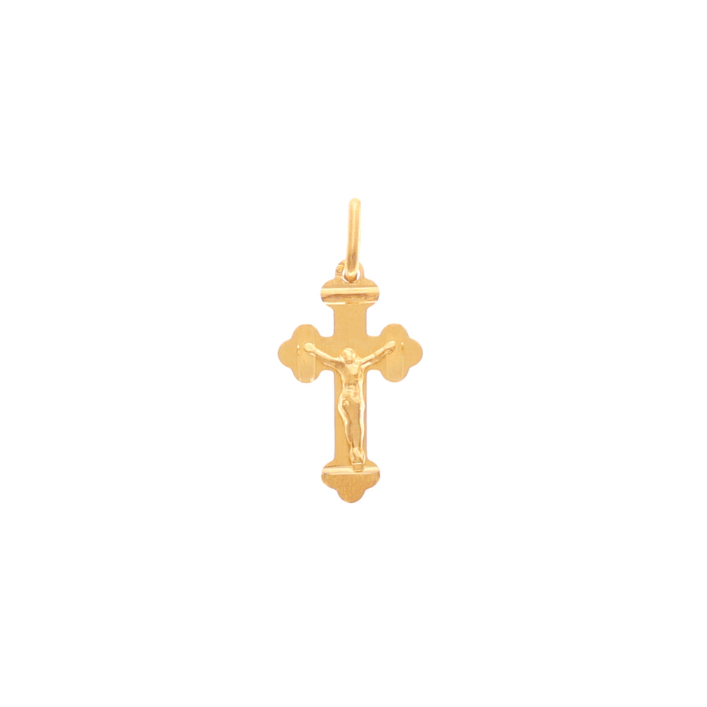 Crucifixo em Ouro 19kl com Cristo em Alto Relevo (1.8cm)