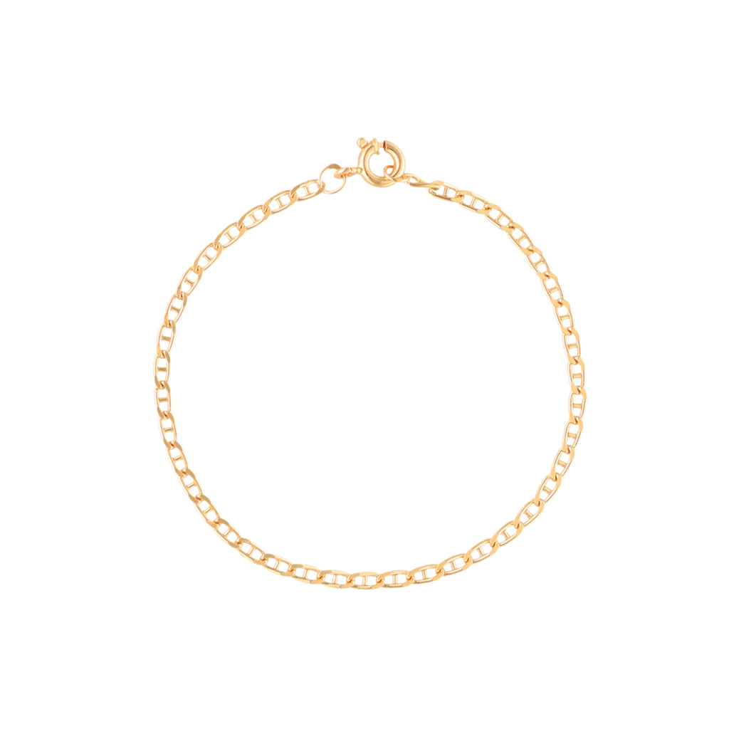 Pulseira de Criança em Ouro 19kl com Malha Marinheiro (14.5cm)