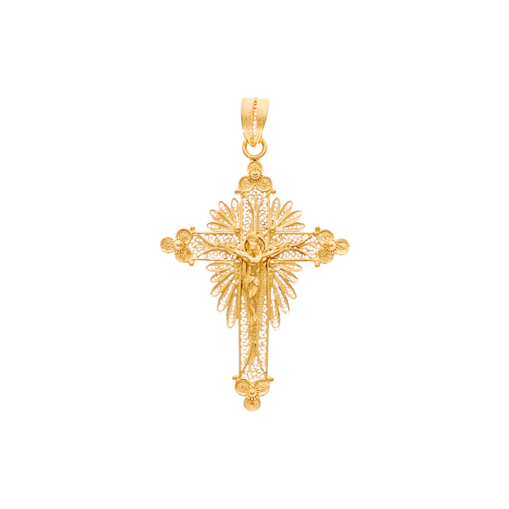 Crucifixo Filigrana em Ouro 19kl (4cm)