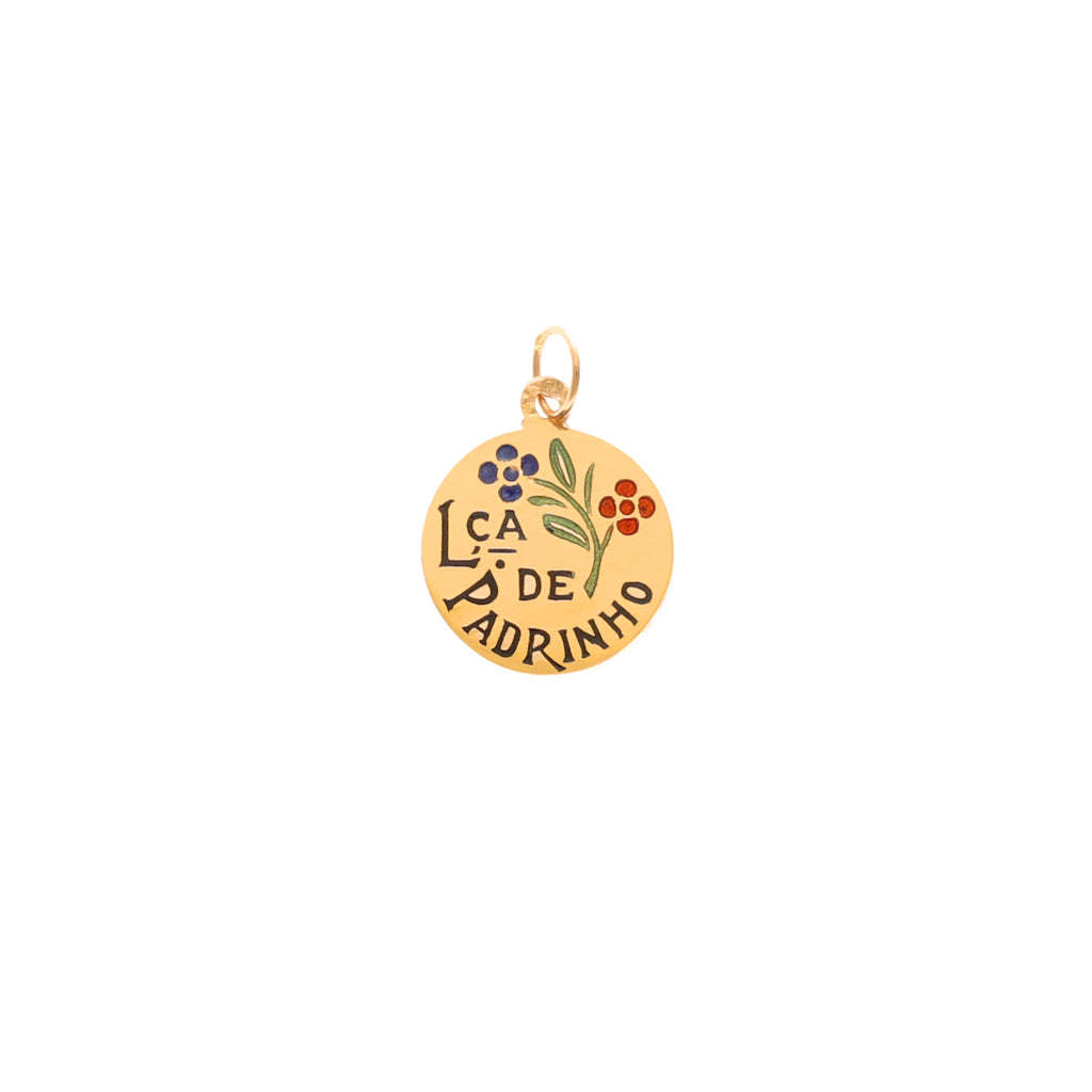 Medalha "Lça de Padrinho" em Ouro 19kl (1.4cm)