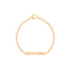 Pulseira Malha Barbela em Ouro 19kl com chapa (14,5cm)