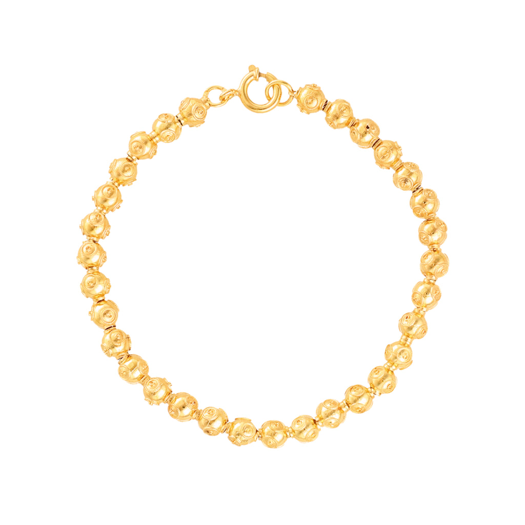 Pulseira Contas de Viana em Ouro 19kl (18cm)