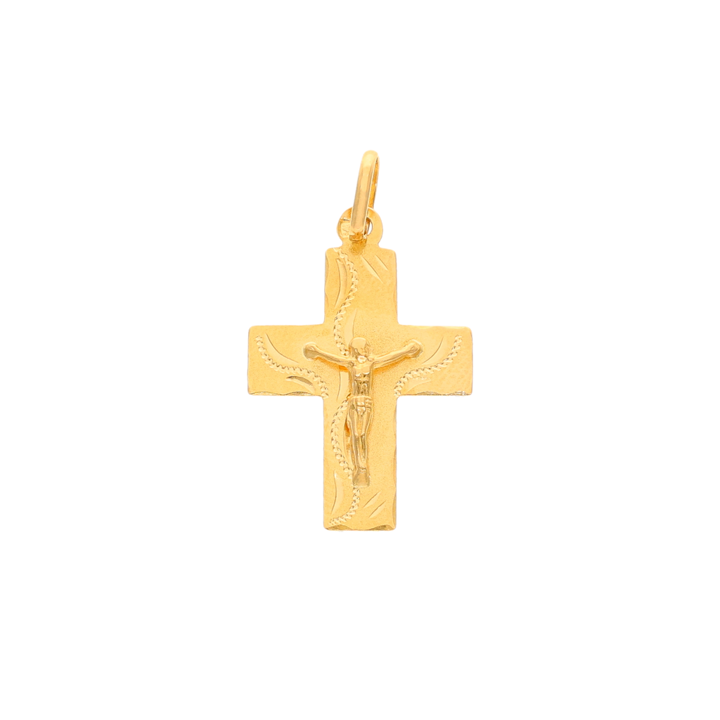 Crucifixo Achatado em Ouro de 19kl (2.2cm)