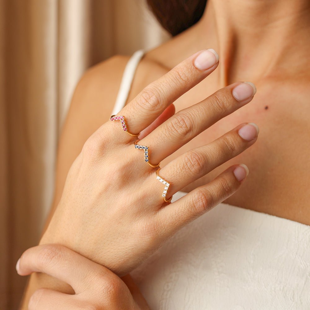 Anel em Ouro 19kl com Tiara de Diamantes (T15) - Loja do Ouro