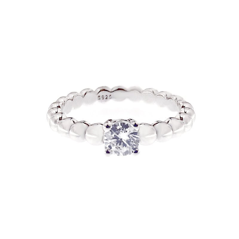 Anel Solitário Dorothy com Zircónia - Loja do Ouro