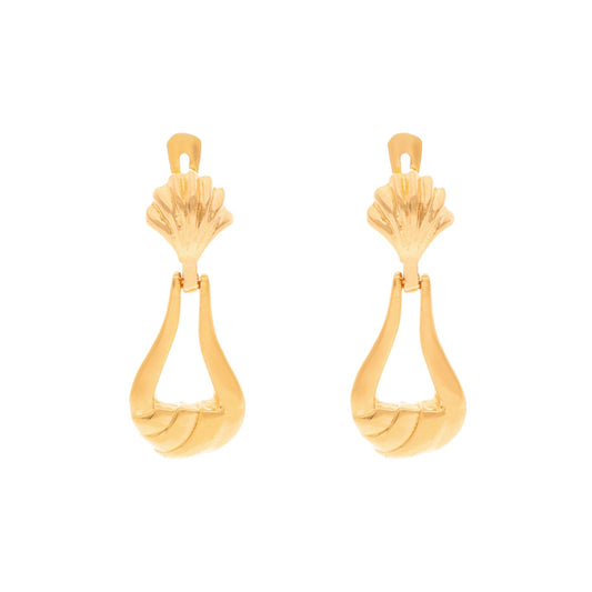 Brincos Concha Articulados em Ouro 19kl - Loja do Ouro