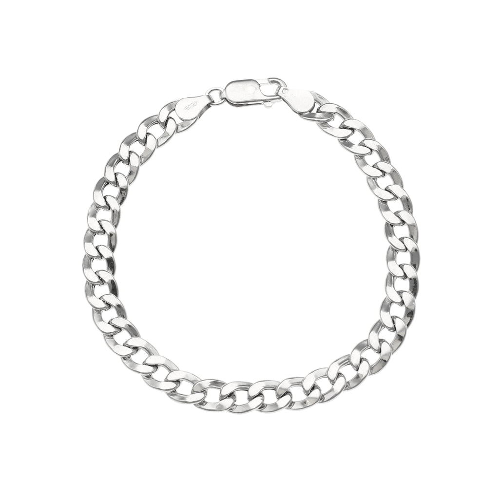 Pulseira Malha 1x1 em Prata (18cm)